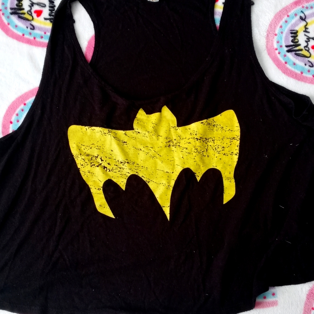 Batman Black Crop Top
